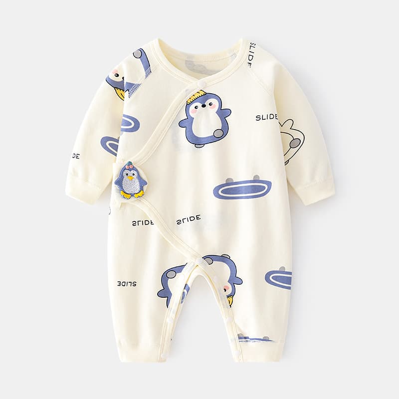 Combinaison Bébé Coton Pur – Fermeture Velcro