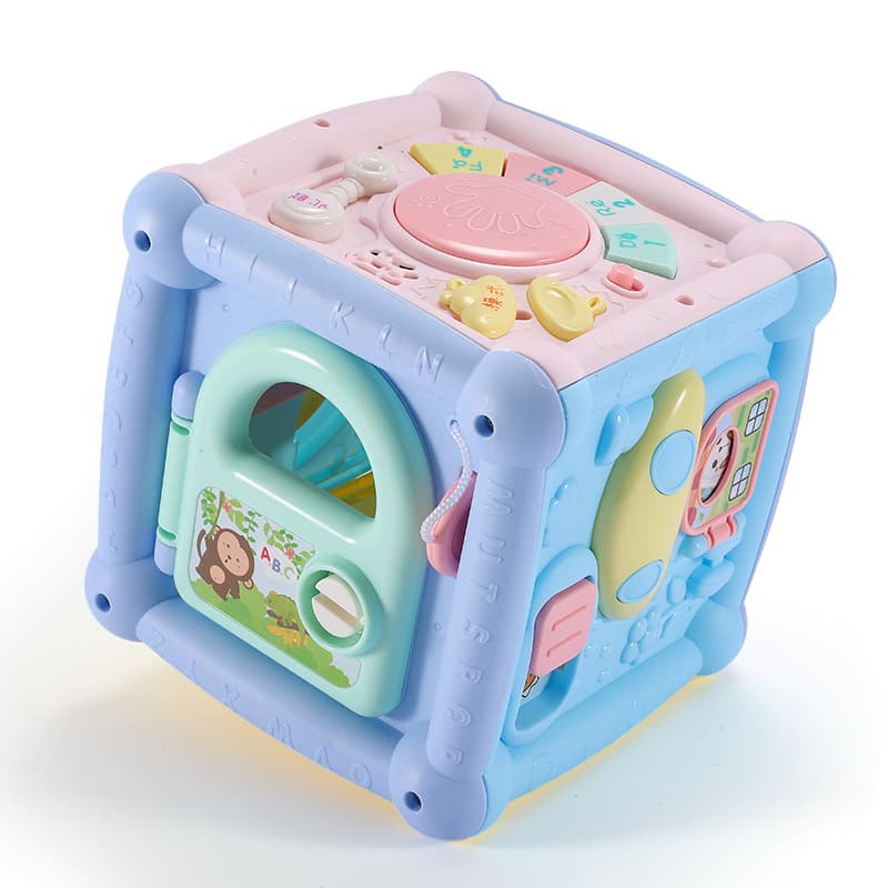 Cube d'Activité Musicale Bébé – Tambour et Blocs Géométriques 3