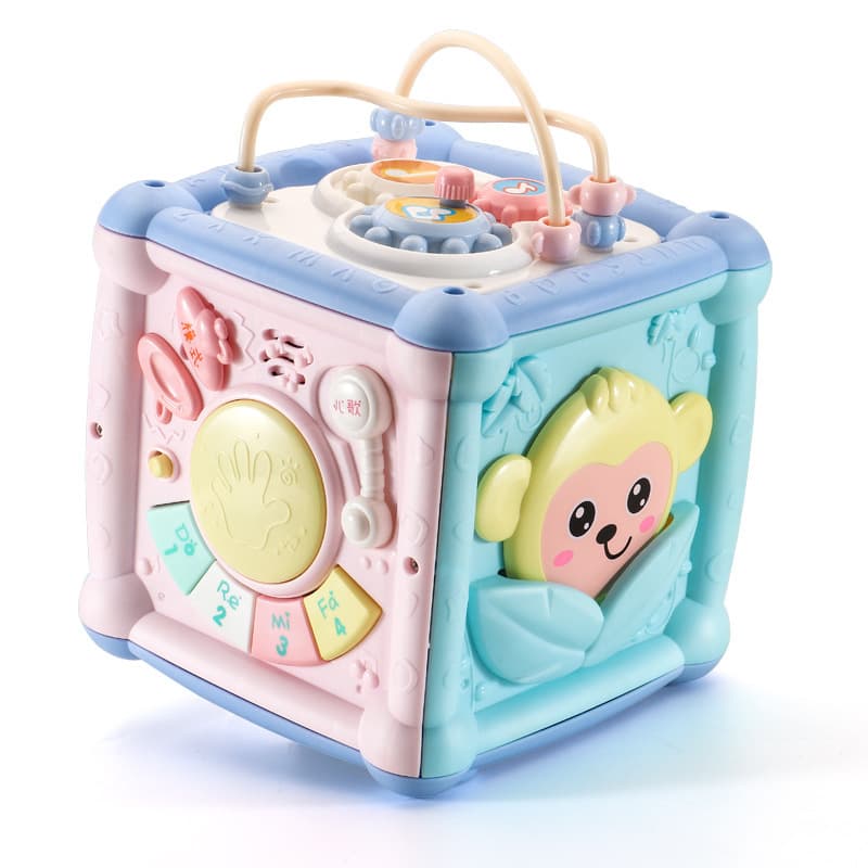 Cube d'Activité Musicale Bébé – Tambour et Blocs Géométriques 5