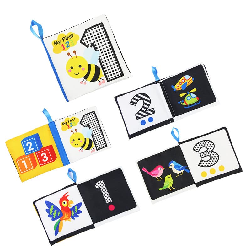 Livre Tactile Montessori – Contraste Noir & Blanc 5