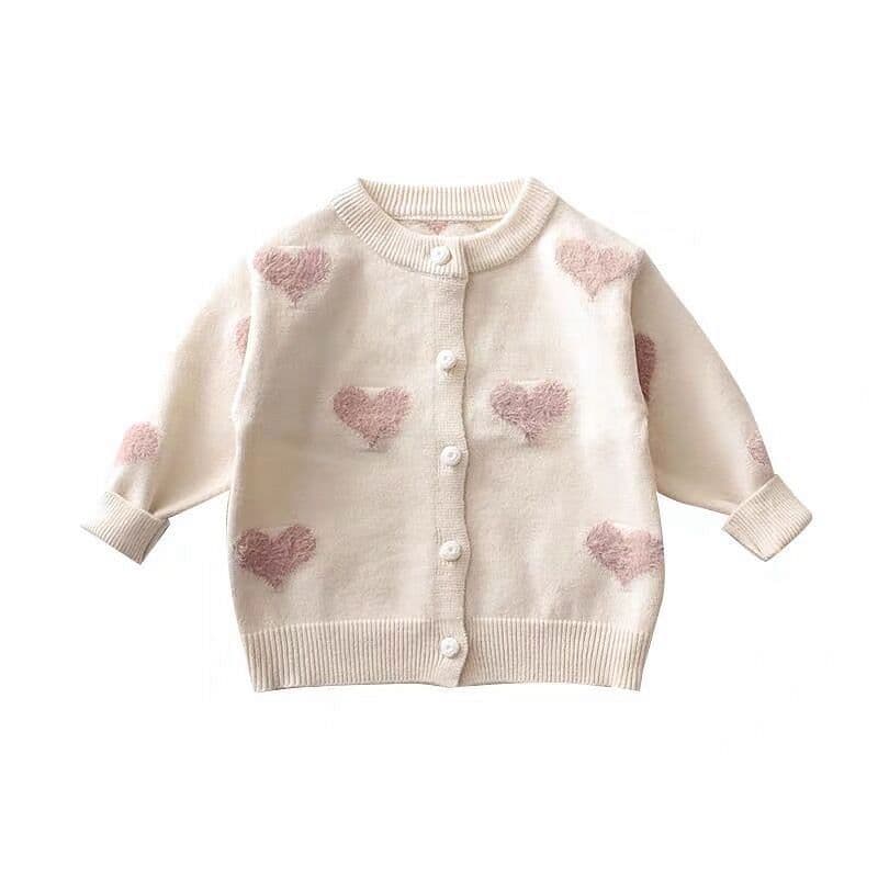 Cardigan Tricot Cœurs Fille 2