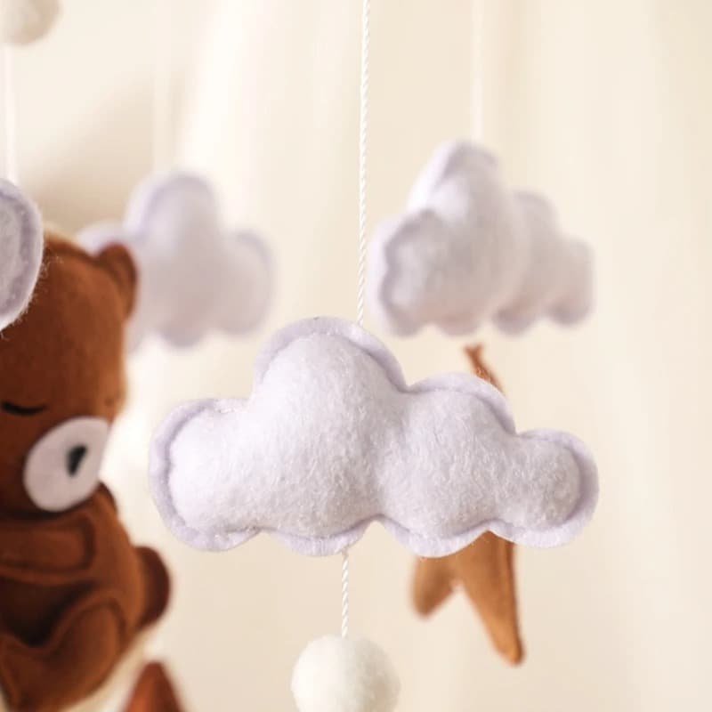 Clochette de Lit Éléphant Ballon Style Nordique en Feutre 8