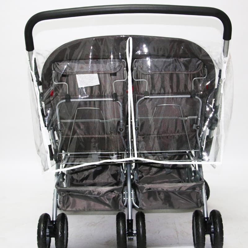 Housse de Pluie et Vent Universelle pour Poussette Jumeaux 2