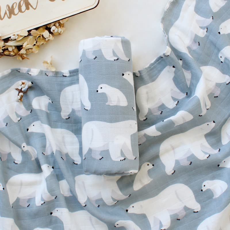 Couverture d’emmaillotage bébé en coton organique