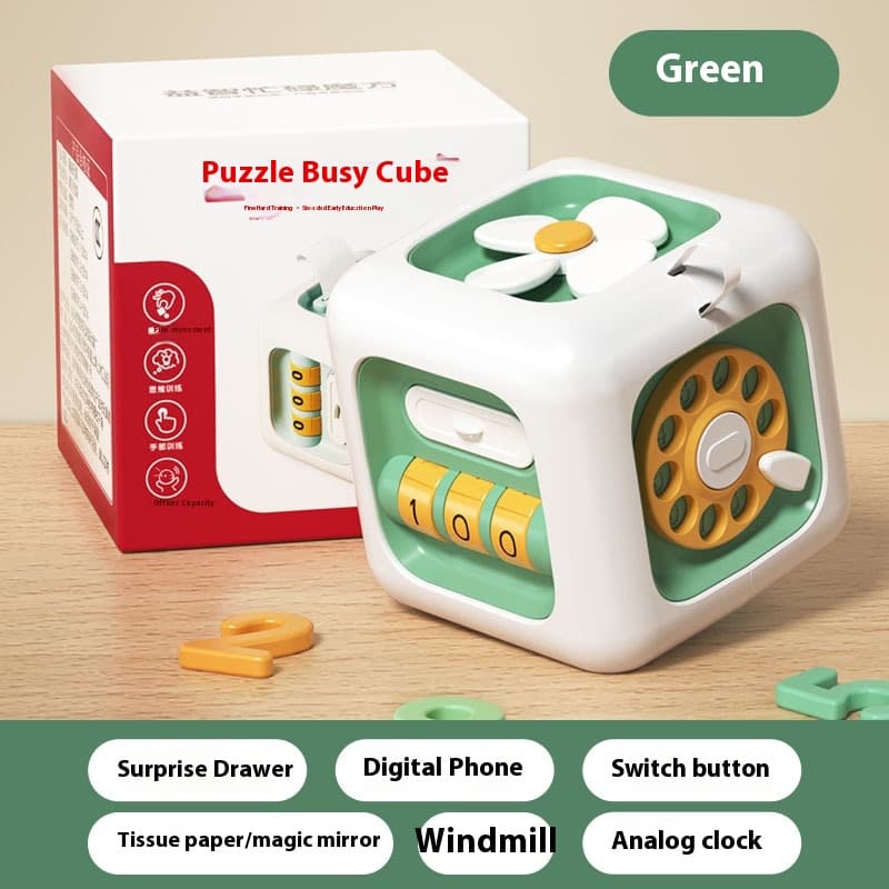Baby Cube Puzzle Hexahedral Organ Busy Box 4