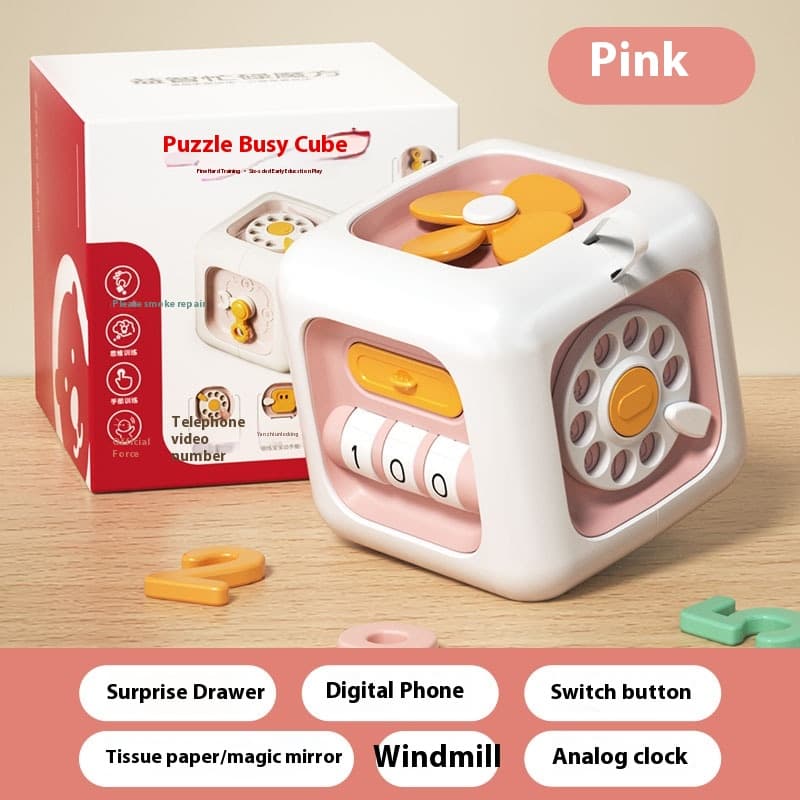 Baby Cube Puzzle Hexahedral Organ Busy Box 5