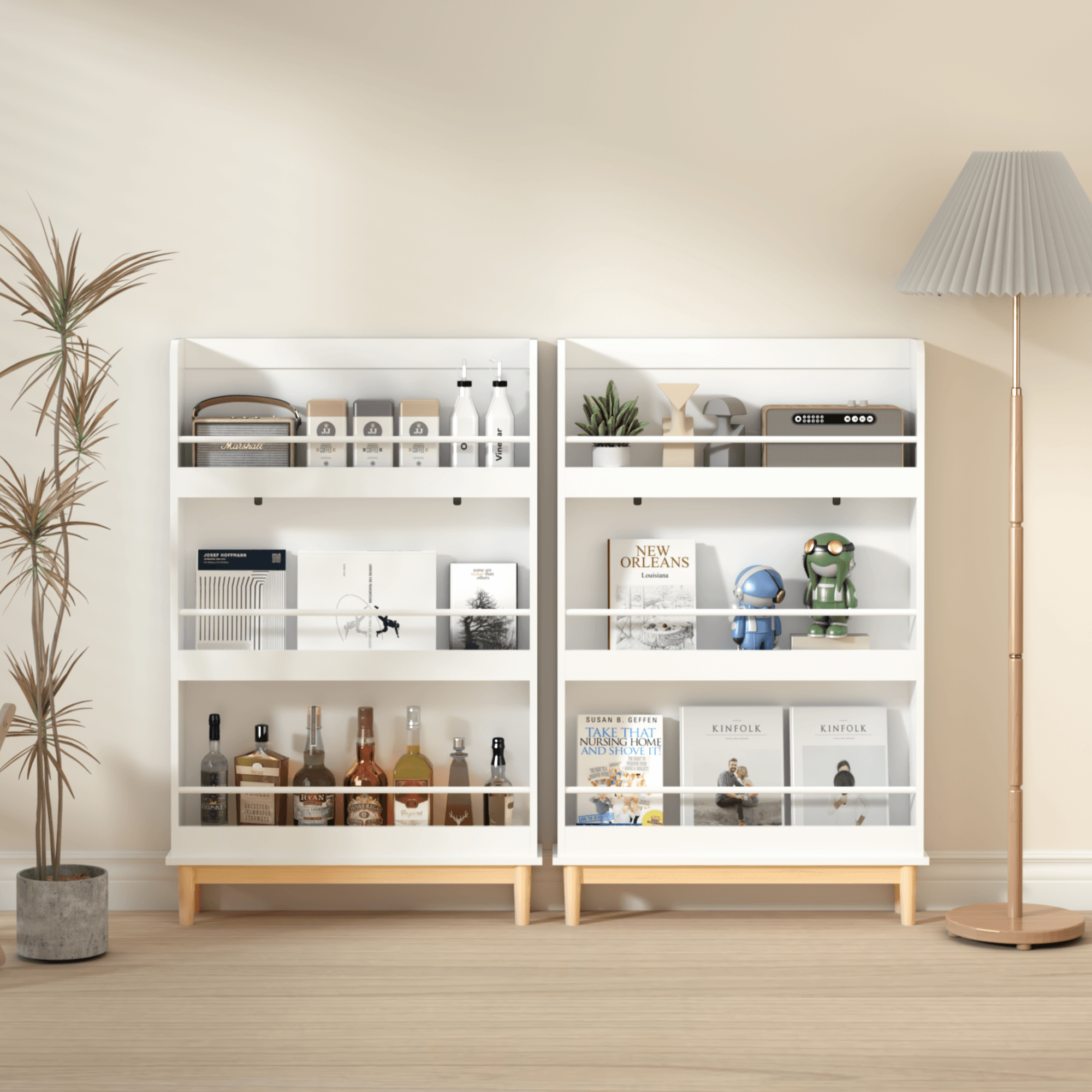 Étagère Murale Enfant 3 Niveaux – Blanc et Bois Naturel 3