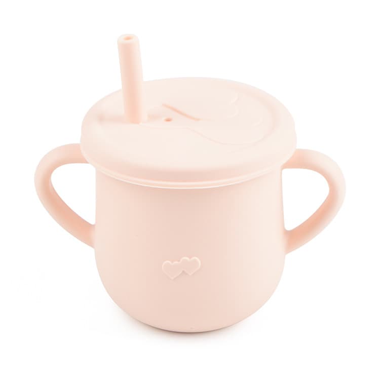 Tasse d'apprentissage en silicone avec paille 4