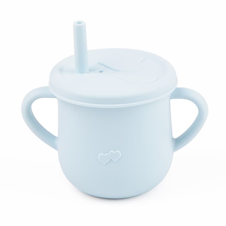 Tasse d'apprentissage en silicone avec paille 5