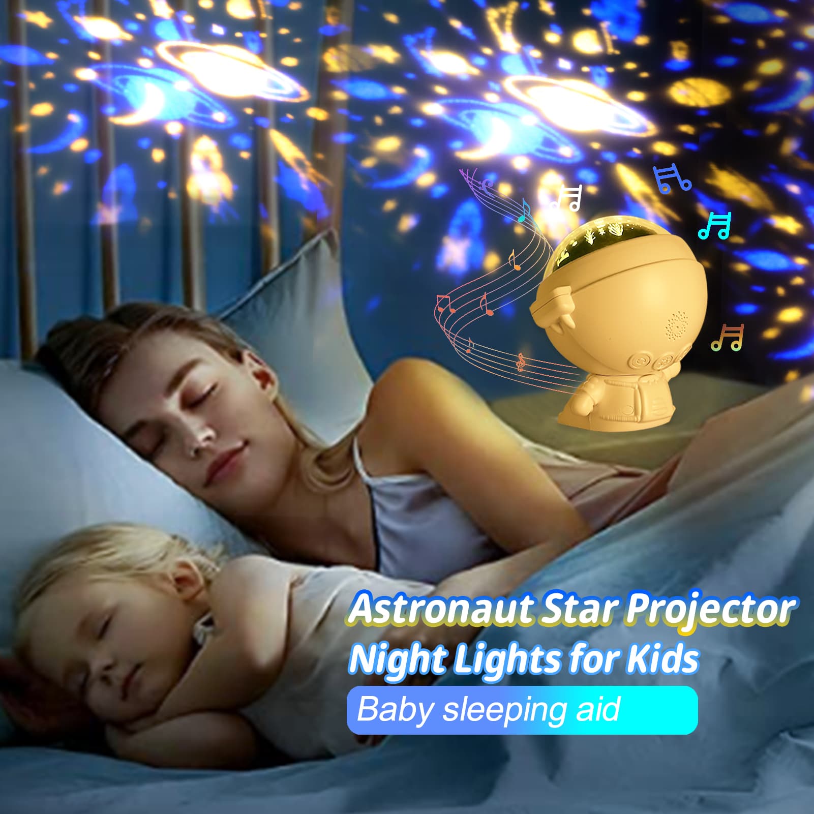 Galaxy Star Projector — Veilleuse Astronaute 5